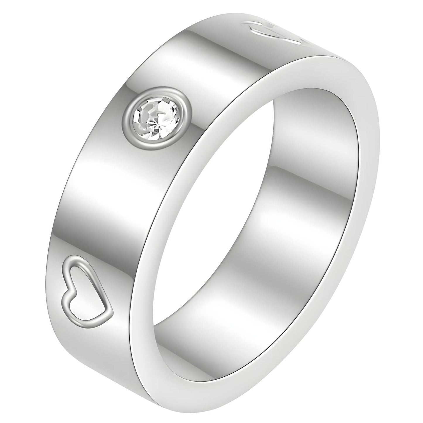Hearts Ring, Stainless Steel