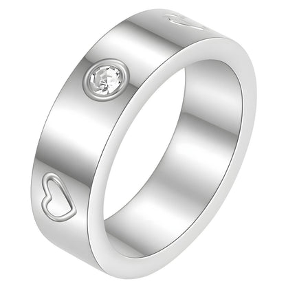 Hearts Ring, Stainless Steel