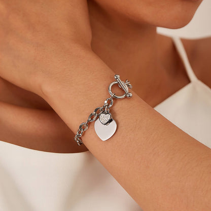 Heart Bracelet, Stainless Steel