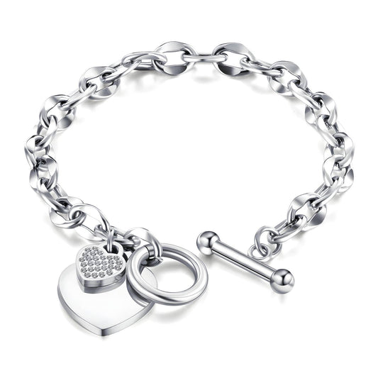 Heart Bracelet, Stainless Steel